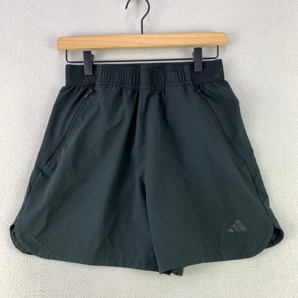 adidas Axis Training Shorts 5" Mens Small Black Zipper Pocket Running Gym Sports